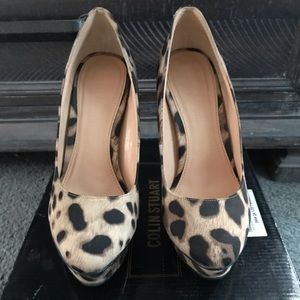 Colin Stuart Leopard Platform Heels